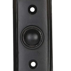 Wire iron doorbell chime push button in black powder coat finish (355)